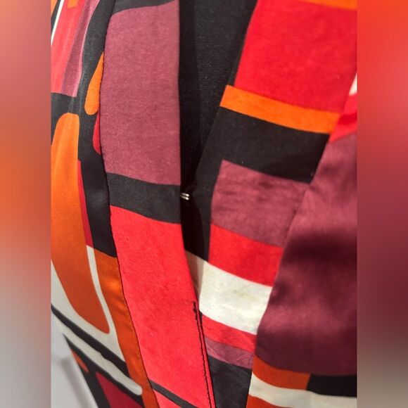 Women’s Geometric Shape Long sleeve Multicolored Shirt Dress-size SM - Picture 7 of 7